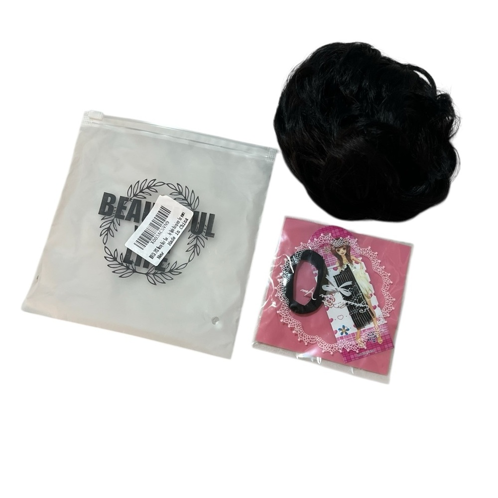🩷 FREE WITH ANY PURCHASE Messy Bun Black Hairpiece
